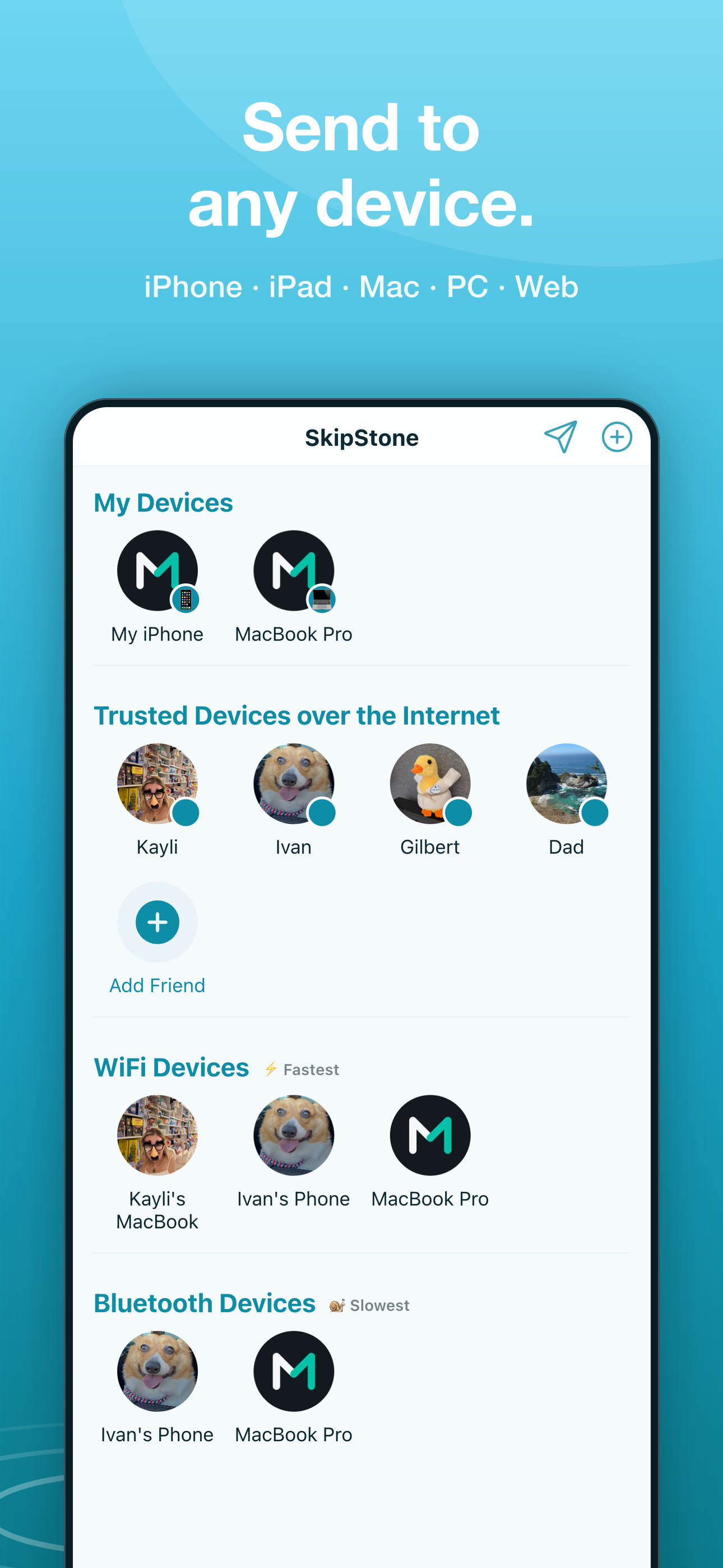 Send to any device screenshot